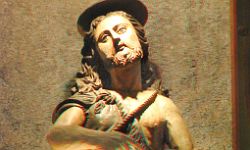 SANTUARIO DI SAN GIOVANNI, statua lignea del santo - foto Roberto Moretto  05/2012