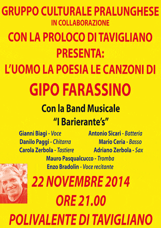 Tavigliano: recital Gipo Farassino