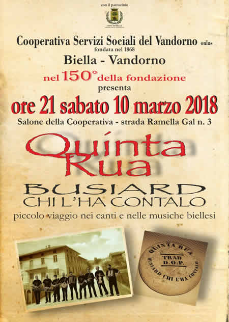 Eventi Biella 5 - 11 mar 2018