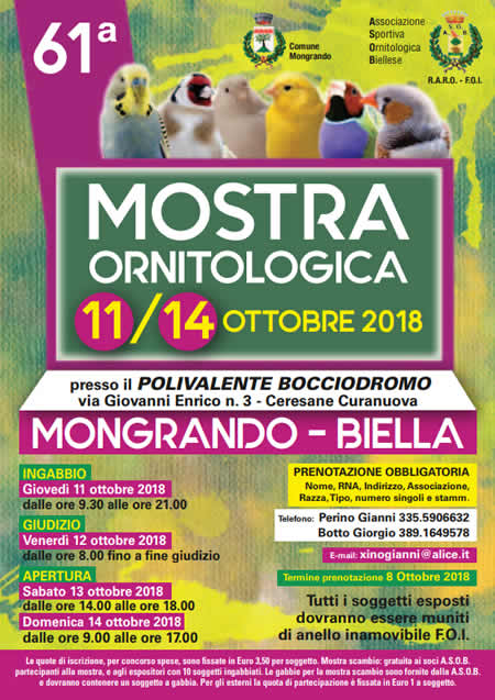 Eventi Biella 8 - 14 ott 2018