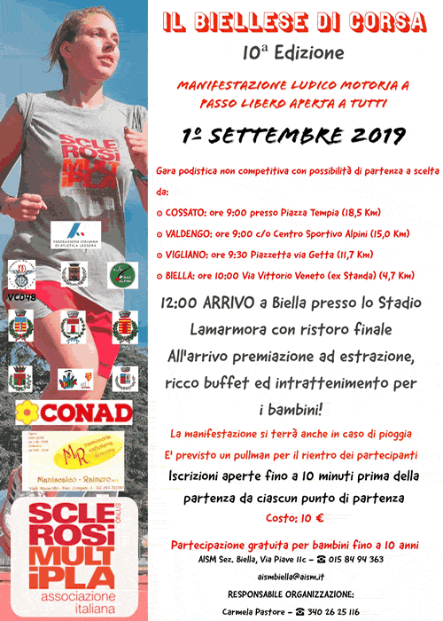 Eventi Biella 26 ago - 1 set 2019