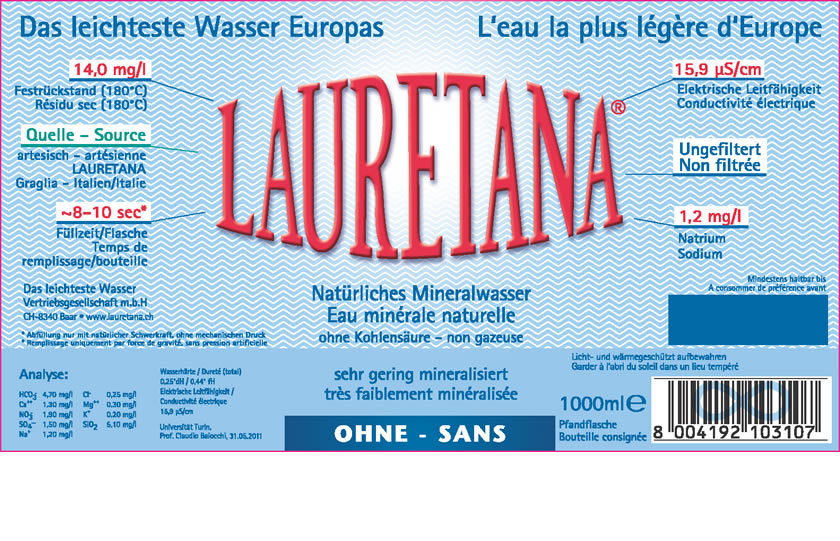 Etichette Lauretana