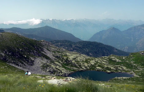 Rifugio Coda: Panorama dal rifugio verso la Valle d'Aosta