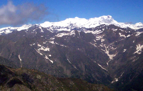 Monte Tovo (Valle Oropa): dalla vetta vista sul monte Rosa